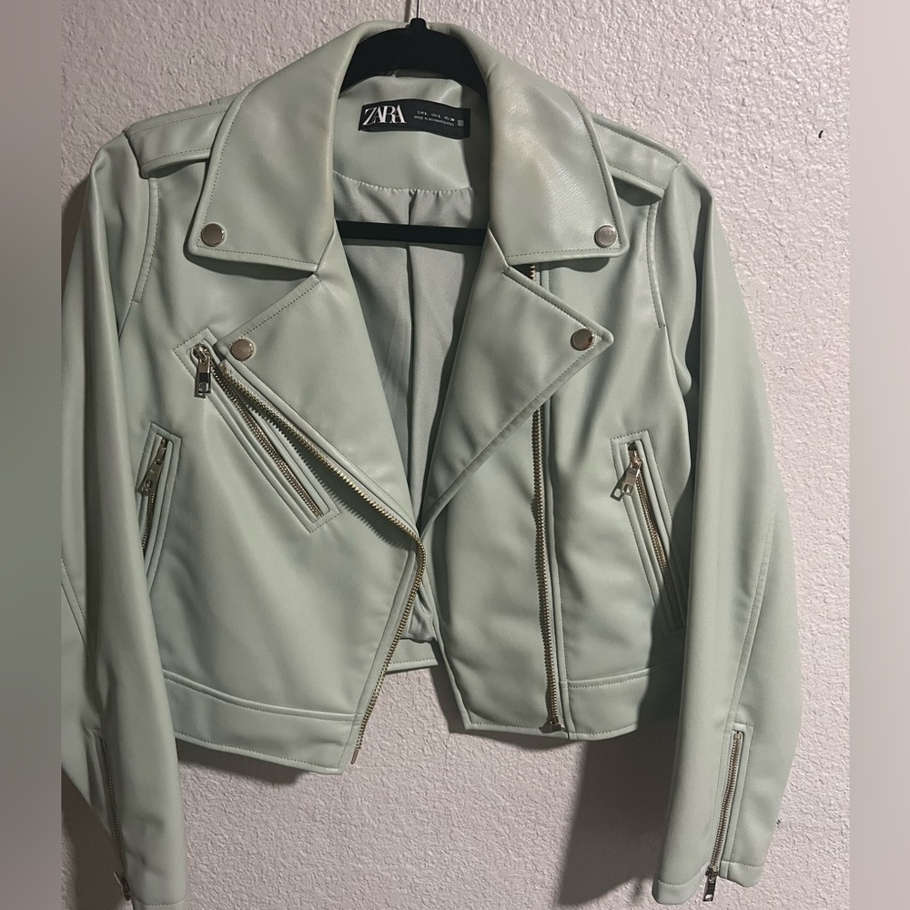 Zara faux leather jacket